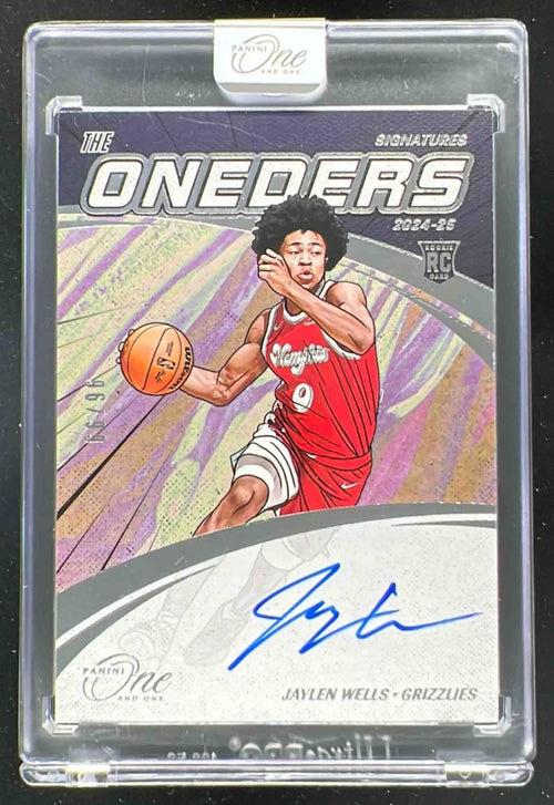2024-25 Panini One and One The Oneders Signatures #32 Jaylen Wells Auto /99