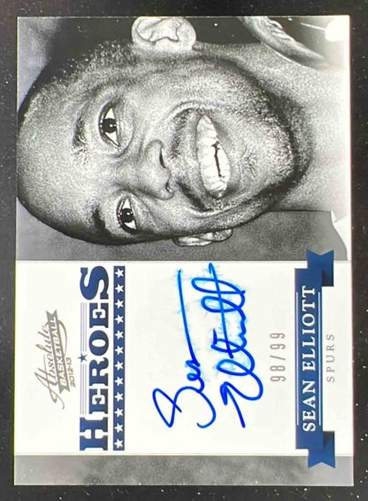 2012-13 Panini Absolute Heroes Autographs #46 Sean Elliott Auto /99