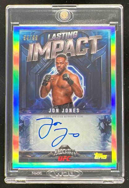 2025 Topps UFC Knockout Lasting Impact Autographs #LI-JJ Jon Jones Auto /99