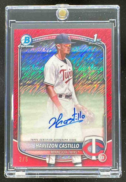 2025 Bowman Chrome Red Shimmer Refractor #CPA-HC Haritzon Castillo RC Auto /5