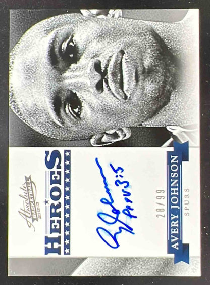 2012-13 Panini Absolute Heroes Autographs #27 Avery Johnson Auto /99