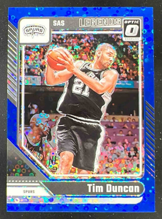 2024-25 Panini Donruss Optic Legends Fast Break Blue #248 Tim Duncan /49
