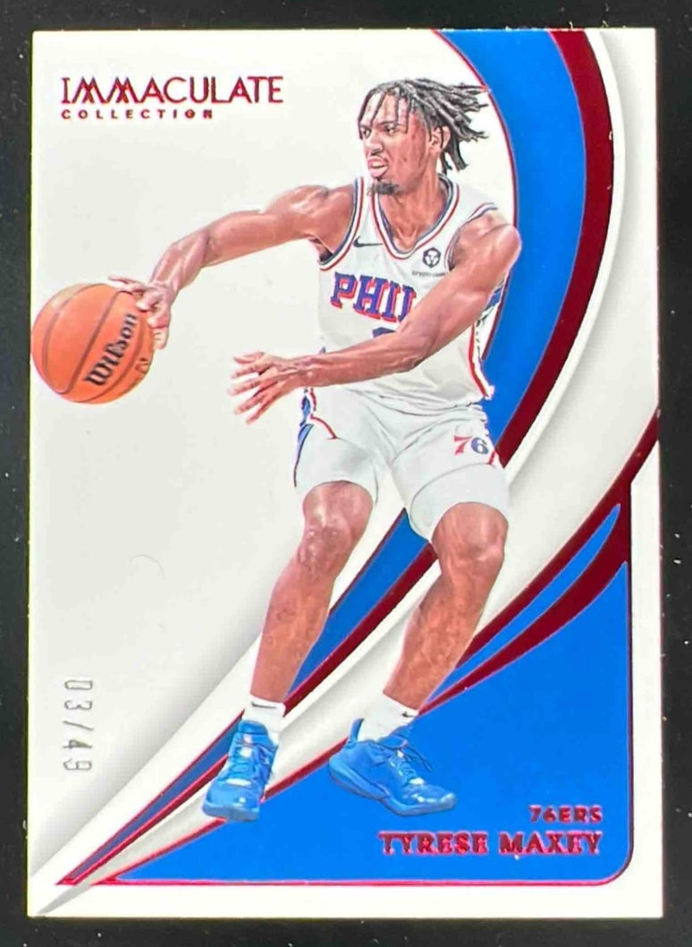 2023-24 Panini Immaculate Red #47 Tyrese Maxey /49