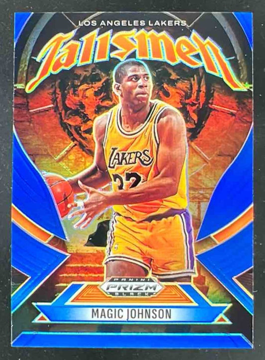 2024-25 Panini Prizm Black Talismen Blue Prizms #19 Magic Johnson /199
