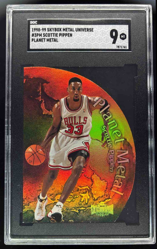1998-99 Skybox Metal Universe Planet Metal #3 PM Scottie Pippen SGC 9