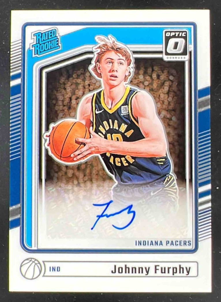 2024-25 Panini Donruss Optic Rated Rookies Signatures #312 Johnny Furphy RC Auto