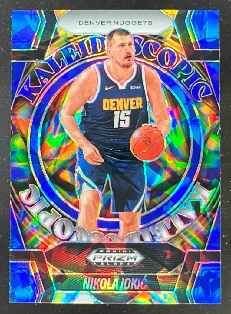 2024-25 Panini Prizm Black Kaleidoscopic Blue Ice Prizms #8 Nikola Jokic /125