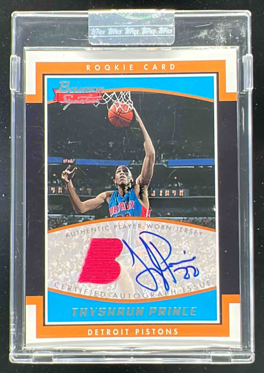 2002-03 Bowman Signature Edition Parallel #SE-TP Tayshaun Prince RC Auto /999