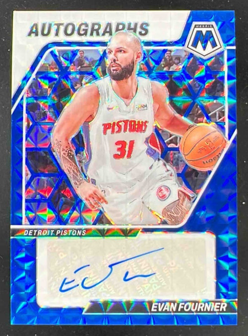 2023-24 Panini Mosaic Mosaic Blue Prizm #AM-EVA Evan Fournier Autograph Auto /49