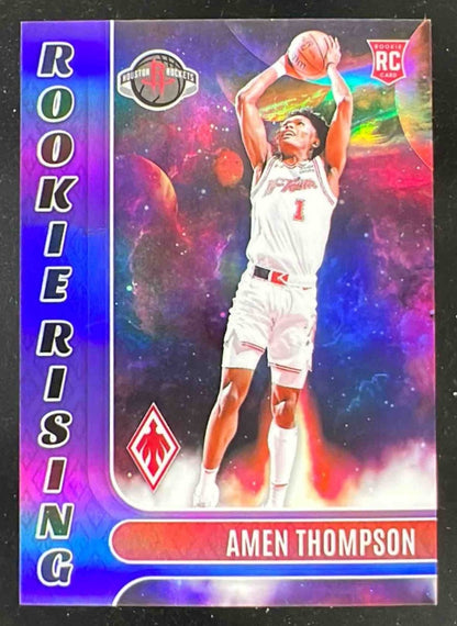 2023-24 Panini Phoenix Rookie Rising Purple #5 Amen Thompson RC /75
