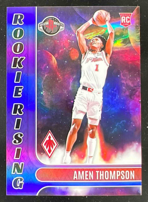 2023-24 Panini Phoenix Rookie Rising Purple #5 Amen Thompson RC /75
