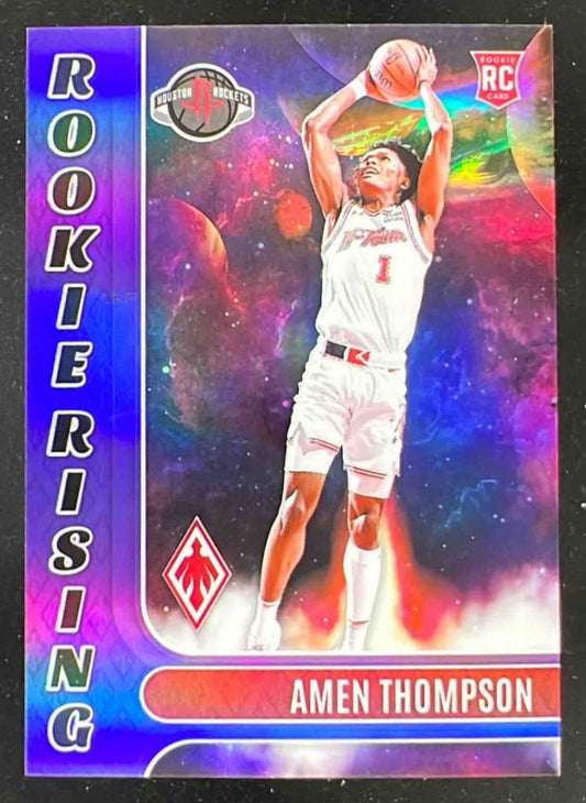 2023-24 Panini Phoenix Rookie Rising Purple #5 Amen Thompson RC /75