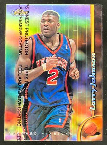 1998-99 Topps Finest Refractors #9 Larry Johnson