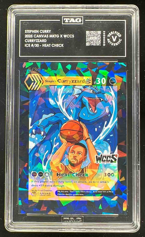 2025 Canvas WCCS Curryzzard Ice Heat Check Stephen Curry TAG Authentic