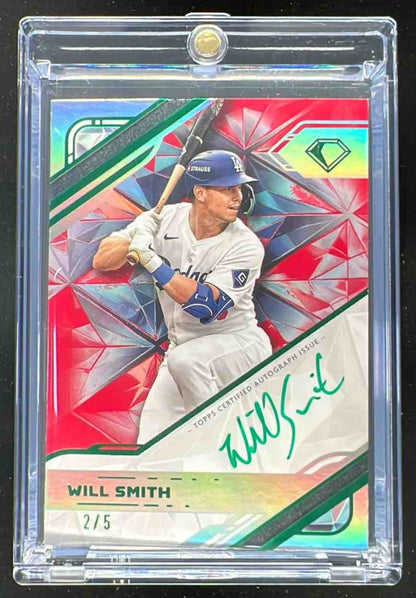 2025 Topps Diamond Icons White PolychromatINK Red Green Ink Will Smith Auto /5