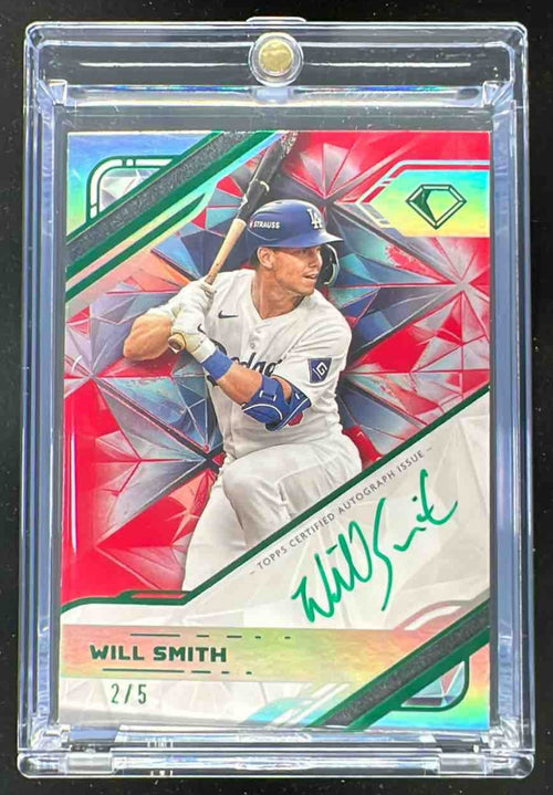 2025 Topps Diamond Icons White PolychromatINK Red Green Ink Will Smith Auto /5